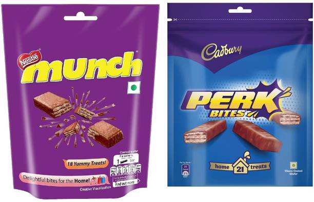 NESTLE Munch Chocolate & Perk Chocolate Bars