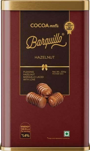 BARQUILLO Hazelnut Premium Chocolate Truffle with Pure Cocoa - Tin Pack Bites