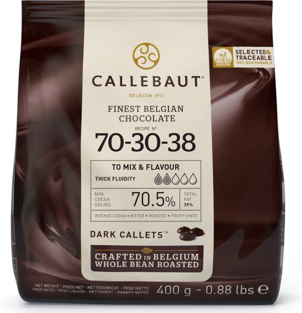 Callebaut 70-30-38 Dark Chocolate Callets | Belgium Chocolate | 70.5% Cocoa Callets