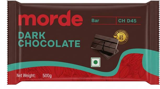 Morde 500gm Real Dark chocolate or couverture CH D45 Bar Gift Pack