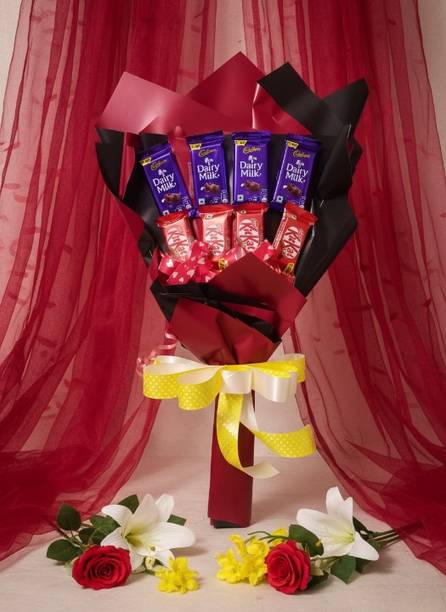 Cadbury chocolate Gift|chocolate bouquet |chocolate|Anniversary Gift|KitKat 4|Dairymilk4 Bars, Truffles