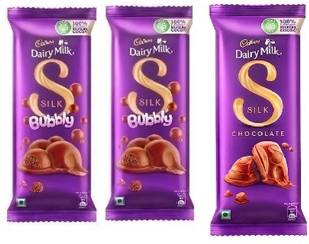 Cadbury Bubbly Chocolate & Silk Chocolate Bars