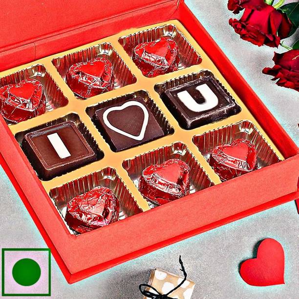 Jainco Star Chocolates Valentine Day Heart Chocolate Gift Box with Truffles Truffles
