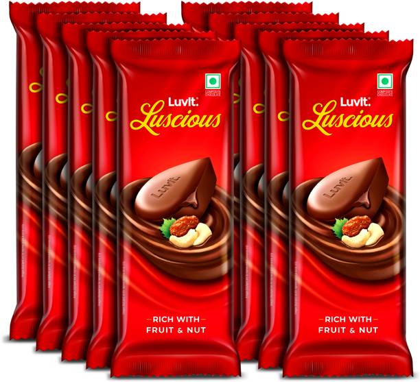 LuvIt Luscious Fruit & Nut Chocolate | Multipack | Deliciously Smooth | Bar Gift Pack