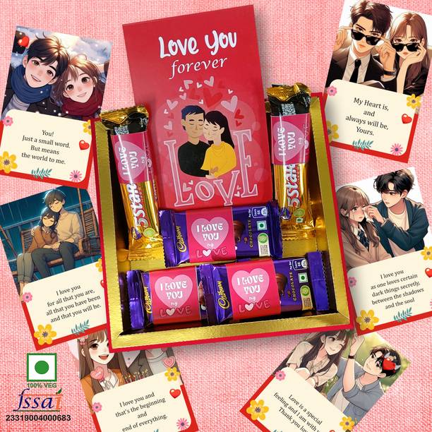 Chocoloony Love You Chocolate Gift Box For Valentine Day, Birthday, Anniversary Paper Gift Box