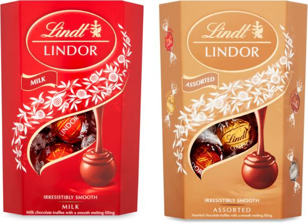 LINDT Lindor Assorted And Milk Combo Truffles