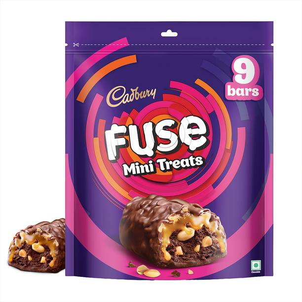 Cadbury Fuse Peanut & Caramel Filled Mini Treats Chocolate Bars (117 g)