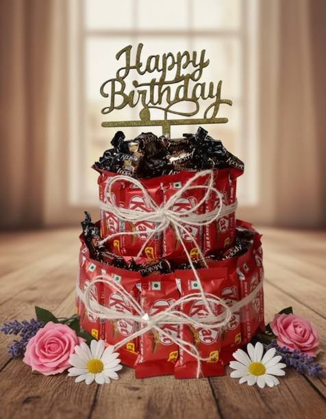 Cadbury happy birthday gift hamper |gift set|kit kat | Melody & Birthday topper Bars