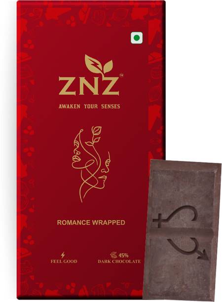 ZNZ Dark Chocolate for Couples | Mood Uplifting Chocolate for Men and Women Bars