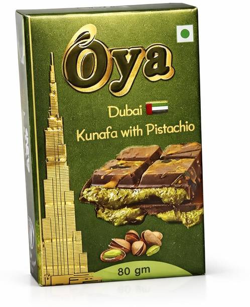 Oya Dubai Premium Kunafa and Pistachios (with extra filling) Chocolate 80gm Bars