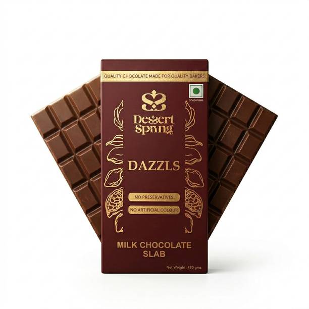 Dessertspring Milk Chocolate Slabs for Bakers, Home Cooks | Professional Baking Chocolate Bars