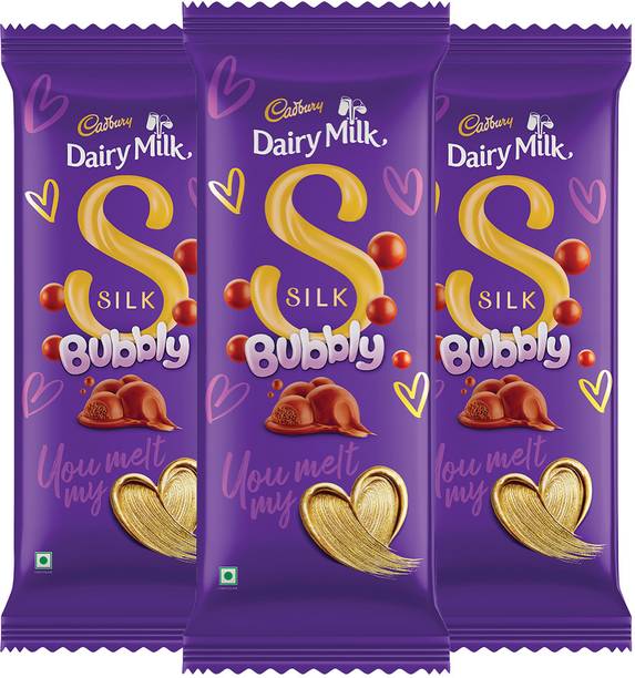 Cadbury Dairy Milk Silk Bubbly Chocolate Bars