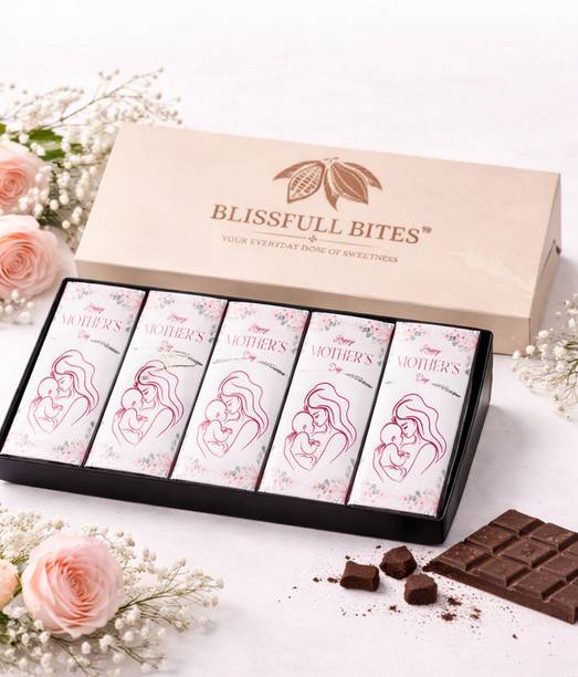BLISSFULL BITES Mother’s Day Chocolate Combo Gift Box – Best Unique Chocolate Gift for Mom Bars
