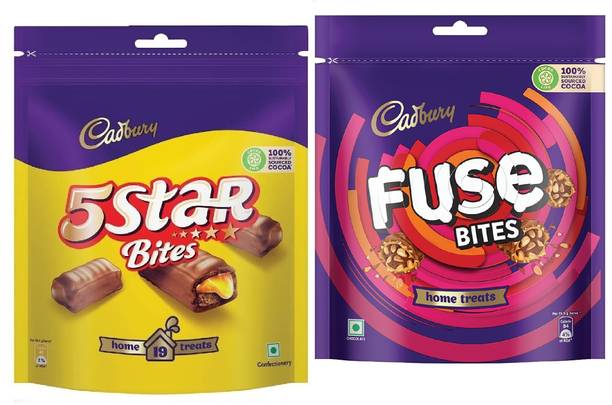 Cadbury 5 Star Chocolate & Fuse Peanut Bars