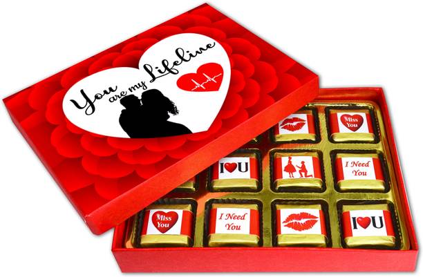 मिंडफिड Chocolate Gift Box for Girlfriend, Wife, Boyfriend, Husband, Lovers On Valentine, Birthday, Anniversary and Special Occasion