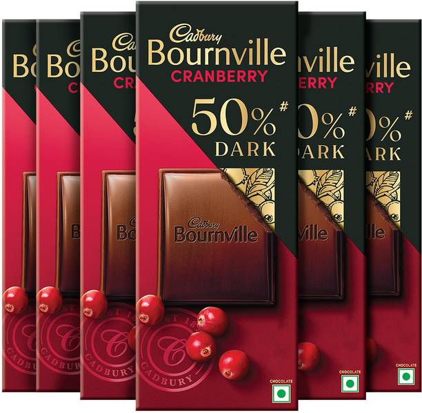 Cadbury Bournville Cranberry 50% Dark Chocolate Bars