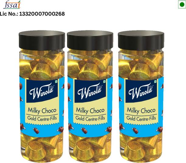 Winola Chocolate Gift | Milk Choco Gold Pack of 3 (140g Each) Truffles