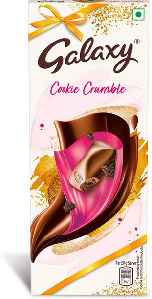 GALAXY Cookie Crumble Milk Chocolate Valentine's Bar With Cookie Pieces Bars