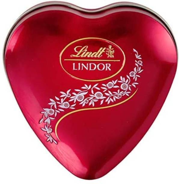 LINDT LINDOR Chocolate Valentine Gift Pack Heart Tin Box Truffles (62.5 g) Truffles