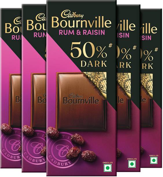 Cadbury Bournville Bournville Rum & Raisin 50% Dark Chocolate Bars