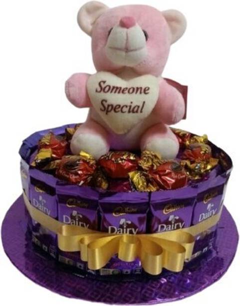 Cadbury Chocolate With Cute teddy Bear Gift Hamper Bars