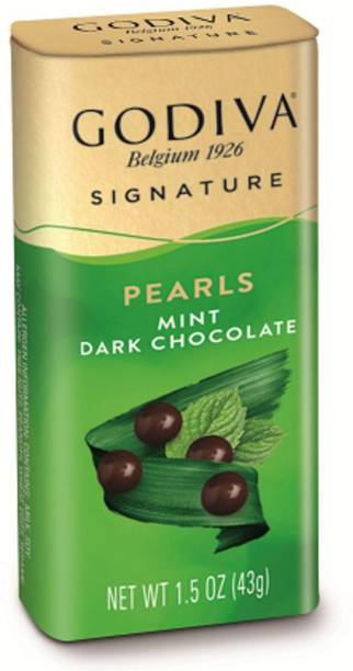 Godiva Signature Pearls Mint Dark Creamy Chocolate Center Bites Gift Pack