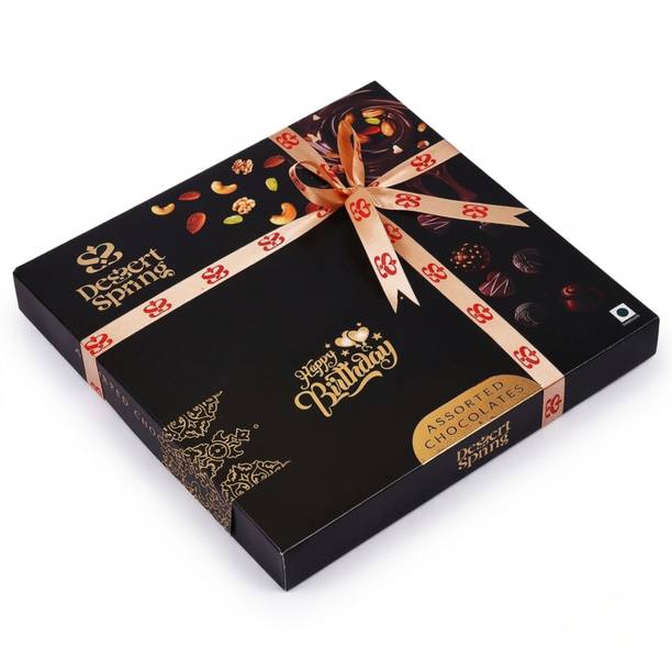 Dessertspring MESSAGE BOX - BLACK - BIRTHDAY - GIFT HAMPER CHOCOLATE GIFT PACK 185g Bites
