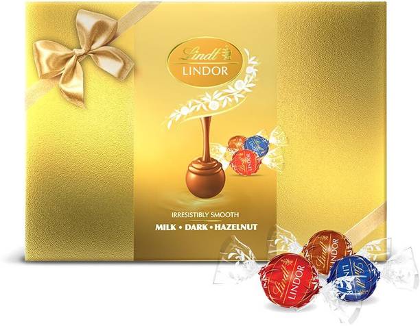 LINDT Lindor Assorted Festive Gift Pack (6 Cornet Balls) Bar Gift Pack
