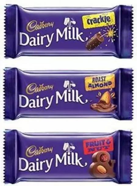 Cadbury crackle, roast almond, fruit n nut Bar