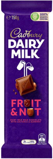 Cadbury Dairy Milk Fruit & Nut Premium Milk Chocolate (IMPORTED FROM EGYPT) Bars