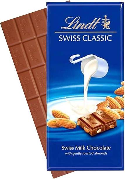 LINDT Swiss Classic Recipe With Gently Roasted Almonds (IMPORTED FROM SWITZERLAND) Bars