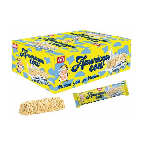 HUGS American Cow White Chocolate Cereal Bars | Tasty & Healthy Oat Chocolate Snack Bar