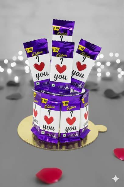 Cadbury i love you gift Chocolate hamper 14 pcs gift Daily milk Bars, Truffles