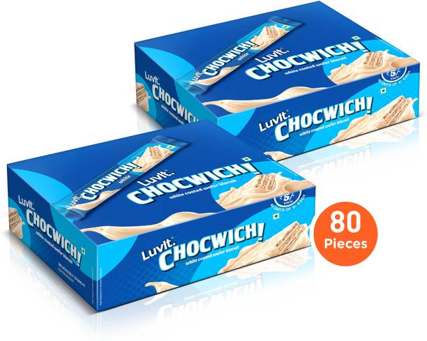 LuvIt Chocwich White Crispy Wafer Chocolates | Crunchy & Delicious | Bars