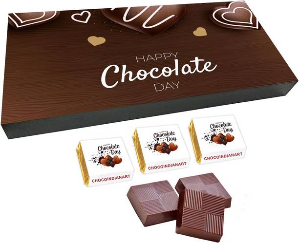 CHOCOINDIANART Atrractive Happy Chocolate Day, 18pcs Delicious Chocolate Gift, Truffles