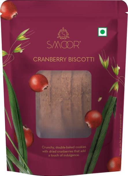 Smoor Premium Cranberry Biscotti | Perfect for Gifting & Snacking |50g(Pack of 3) Bites