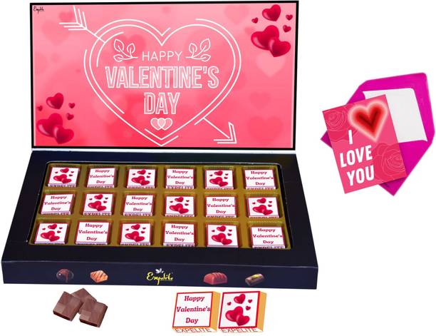 Expelite Valentine's Day Chocolate Gift For Wife 18 pc , Best Valentine Gifts For Girlfriend Bars