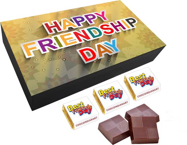 CHOCOINDIANART Beautiful Happy Friendship Day 6pcs Delicious Chocolate Gift Truffles
