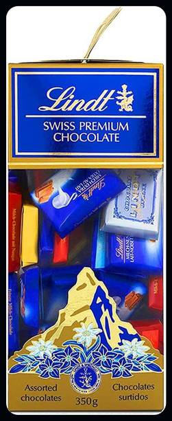 LINDT Swiss Premium Assorted Naps Dark Chocolates, 350 g-A Bars