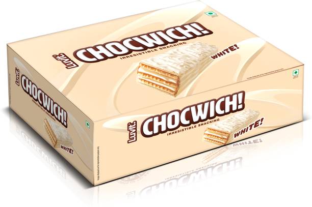 LuvIt Chocwich White Crispy Wafer Chocolates | Crunchy & Delicious | Bars