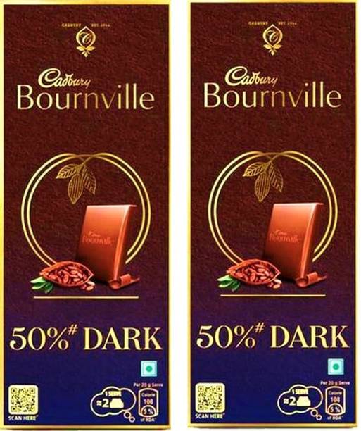 Cadbury Bournville 50% Dark Chocolate Bar, Bar
