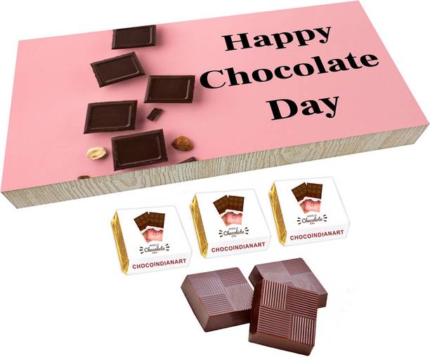 CHOCOINDIANART Excellent Happy Chocolate Day, 18pcs Delicious Chocolate Gift, Truffles
