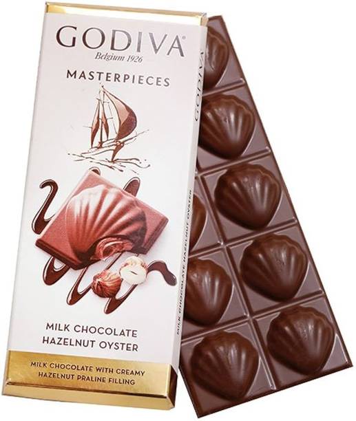 Godiva Belgium 1926 Masterpieces Milk chocolate Hazelnut Oyster (IMPORTED FROM BELGIUM) Bars