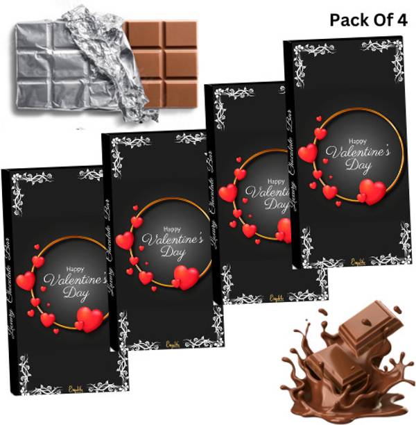 Expelite Valentine Chocolate gift BAR ,35 Grams Each (Pack of 4) for Boyfriend Bars