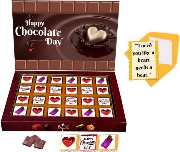 Expelite Send Chocolate Day Gift Online 24 pc , I Love You Chocolates For Chocolate Day Bars