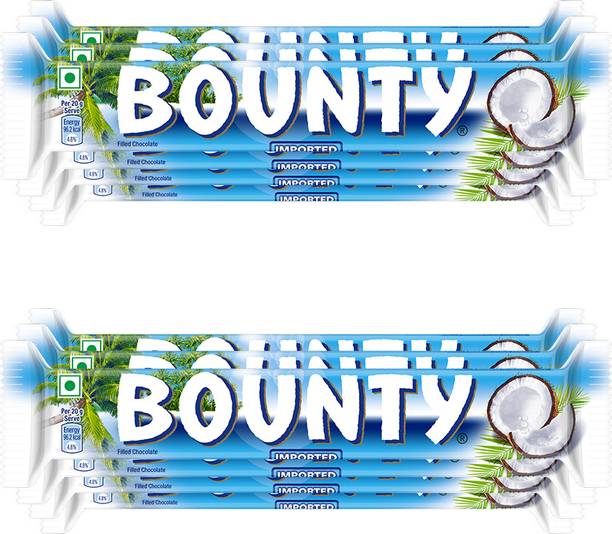 BOUNTY Coconut Chocolate Bar | Coconut Filled Chocolate | Soft & Tender Coconut Bars