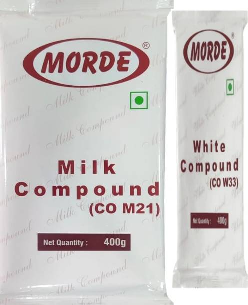 Morde Latest white milk compound chocolate 400 gm pack of 2 Bar