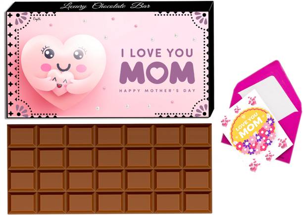 Expelite Mothers day Greetings Chocolate Hamper Gifts for Mom 100 Grams Bars