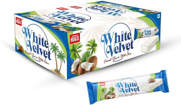 HUGS White Velvet Coconut Box - Chocolate Gift Pack | Tasty Coconut Chocolate Bar