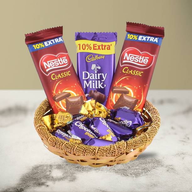 Chocoloony Chocolate Basket Gift Hamper for Anniversary, Valentine, Birthday Truffles